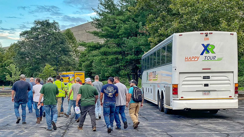 Nationwide Bus Charter provided a vehicle to emergency workers for a hurricane during an evacuation.