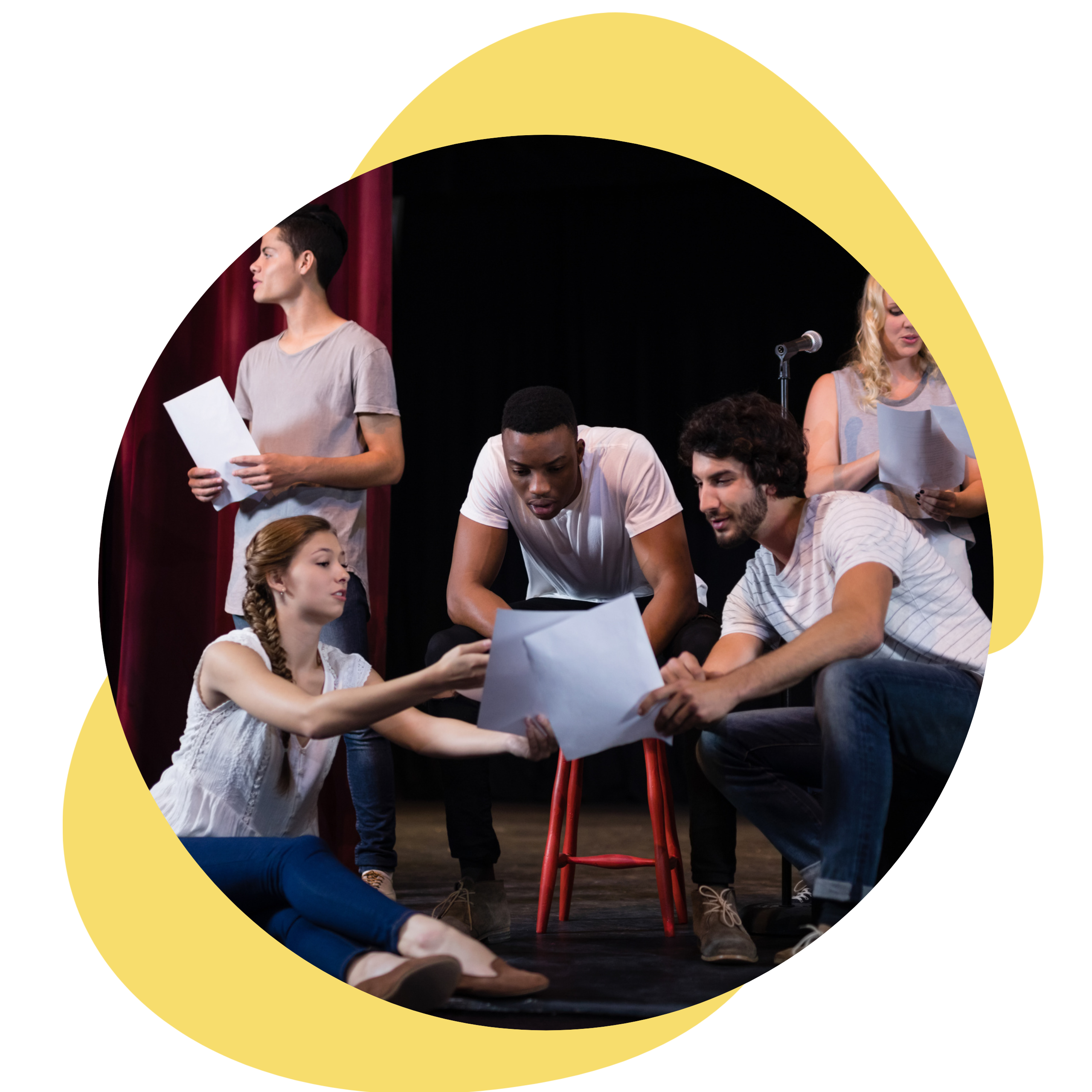 Acting Workshop in Los Angeles as a group traveling through a charter bus rental by Nationwide Bus Charter