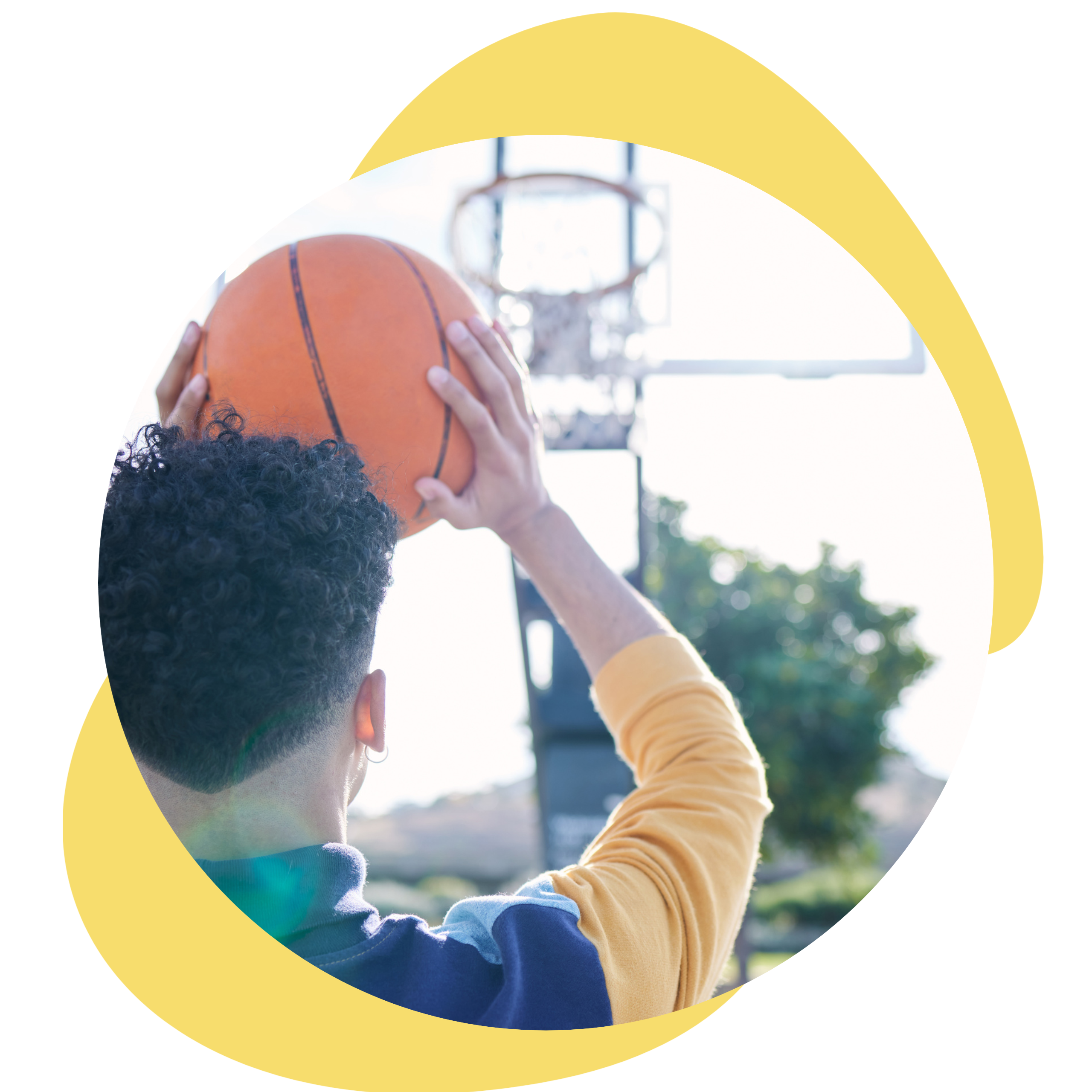 A young sports athlete practicing at a sports training camp