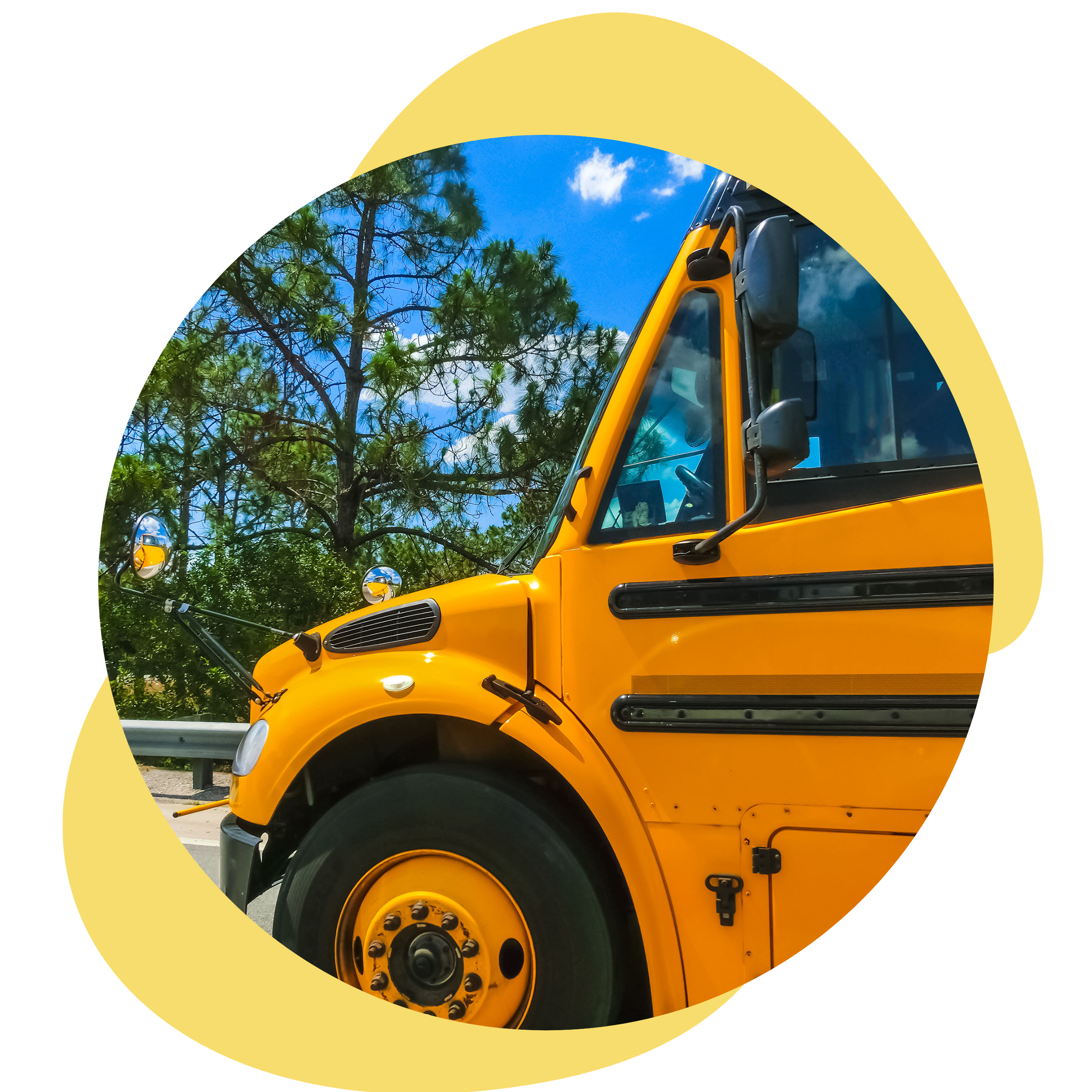 Nationwide Bus Charter school bus rental with children on a field trip to Orlando
